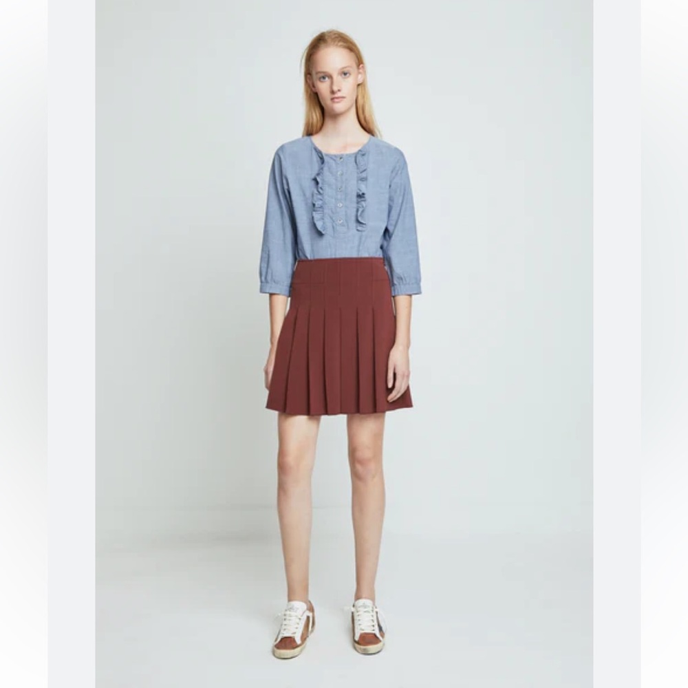 APC Ella Pleated Skirt tennis school girl style